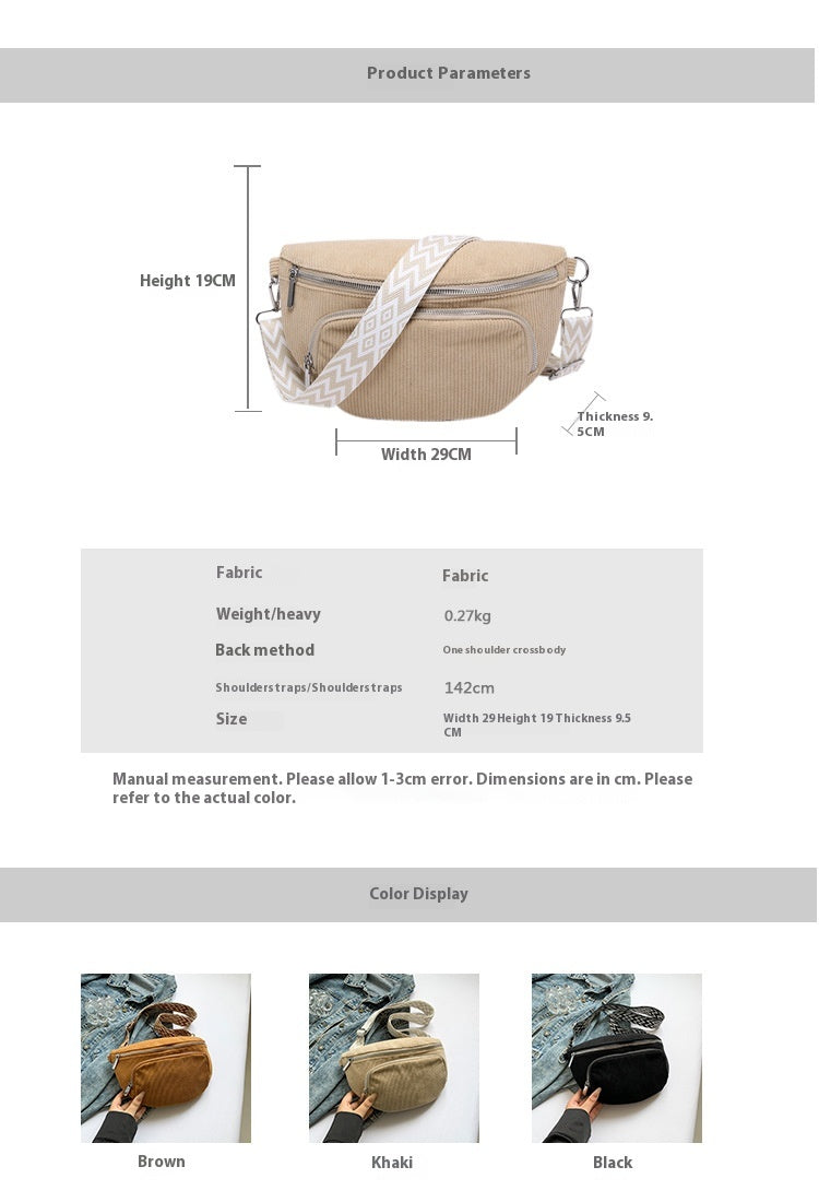 Cross-border Hot Extra Large Waist Bag Chest Bag Large Capacity W#001