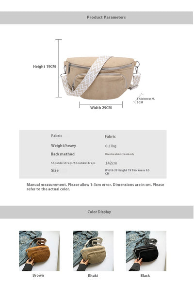 Cross-border Hot Extra Large Waist Bag Chest Bag Large Capacity W#001