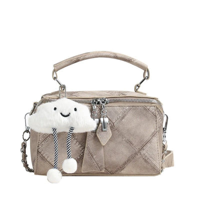 Niche Korean Style Box Elegant Texture Chain Handbag Shoulder Messenger Bag