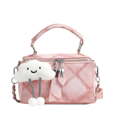 Niche Korean Style Box Elegant Texture Chain Handbag Shoulder Messenger Bag